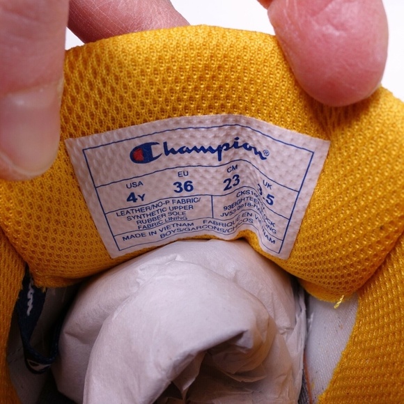 NEW Champion 93Eighteen Block Sneakers Gold/Burgundy - Picture 2 of 7